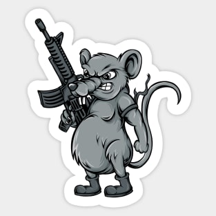 Rats soldier Sticker